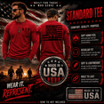 thumbnail image 5 of Wild Bobby RED Friday US Shirt Remember Everyone Deployed Flag Sleeve Print Unisex Men Long Sleeve Shirt, 5 of 8
