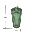 thumbnail image 7 of Better Homes & Gardens 21 oz Ribbed Glass Tumbler, Green, 2-Pack, 7 of 7