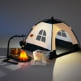 thumbnail image 4 of Becikitc Mini Camping Tent Playset with Light-Up LED Campfire, Miniature Picnic Food & Accessories, Dollhouse Outdoor Scene Toy, 4 of 7