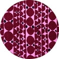 thumbnail image 1 of Ahgly Company Indoor Round Abstract Pink Modern Area Rugs, 5' Round, 1 of 4