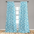 thumbnail image 5 of Ambesonne Blue Curtains, Clear Summer Sky Pattern, Pair of 28"x84", Sky Blue White, 5 of 5