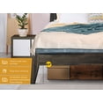 thumbnail image 4 of Acacia Emery Solid Wood Bed Frame with Headboard, Signature Headboard Wood Bed, Queen - Mocha, 4 of 8