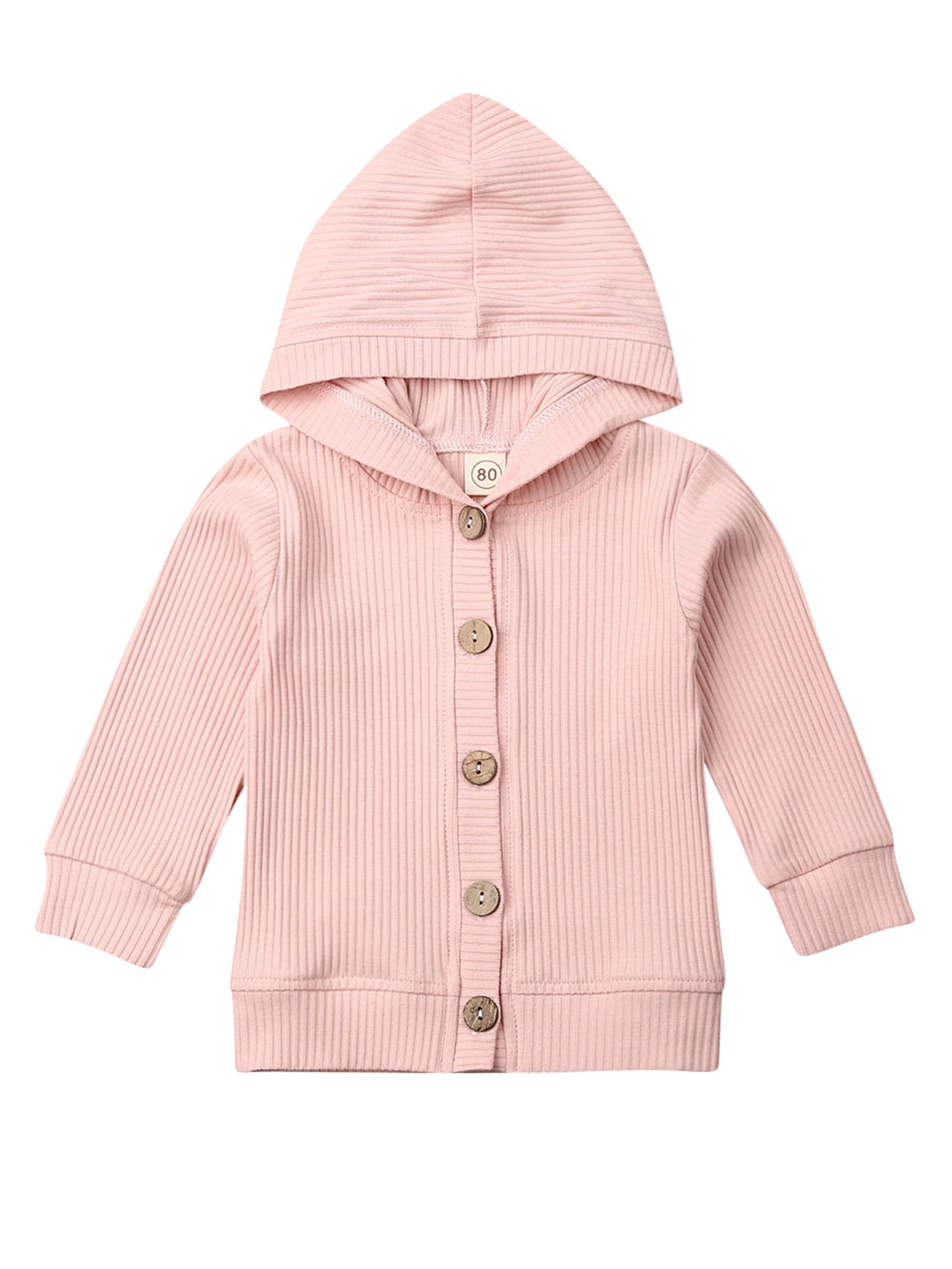 Newborn Infant Baby Girl Cotton Outerwear Hooded Coat Jacket Kids Fall Clothes 