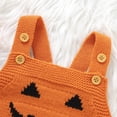 thumbnail image 4 of Baby Boy Girl Halloween Outfits Pumpkin Knitted Romper Overalls Fall Winter Sweater Jumpsuit Bodysuit Newborn Infant Cute Clothes, 4 of 7