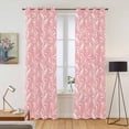 thumbnail image 2 of Spring Flowers Kitchen Curtains Window Panels, Country Retro Floral Botanical Pink Insulated Window Treatment Curtain, Grommet Curtains for Bedroom/Living Room/Bathroom, 2 Piece 42"Wx84"L, 2 of 8