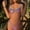 D, variant on Delconic Women Two Piece Bikini Set Floral Print Underwire Bra Top and High Cut Thong Bottom Swimsuit Beachwear Swimwear