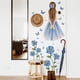 thumbnail image 5 of Pegatinas de pared TUNC flores azules decoración habitación para niñas vinilo mariposa, 5 of 5