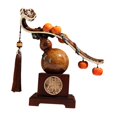thumbnail image 3 of Estatua de resina de caqui Soledad figura de calabaza decoración Feng Shui marrón, 3 of 10