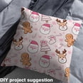thumbnail image 2 of Homewish Kawaii Gingerbread Man Fabric by the Yard 2 Yard,Christmas Santa Claus Room Decor Fabric by the Yard,Chic Pink Xmas Tree Fabric for Sewing For Girls Kids,Breathable Home Decor, 2 of 6