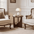thumbnail image 2 of OTONIPU Solid Wood Round End Table, Modern Accent Side Tables for Living Room, 2 of 8