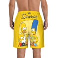 thumbnail image 3 of Shorts de Plage pour Hommes Simpsons Maillots de Bain d'Été Chauds Sports Course Maillots de Bain avec Doublure en Maille, 3 of 6