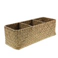 thumbnail image 3 of Desktop Organizer Box Woven Storage Basket for Cosmetic 3 Compartments, 3 of 5
