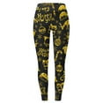 thumbnail image 4 of Gibobby Pantimedias Termicas Mujer Invierno Leggings para mujer Moda Entrenamiento Leggings Navidad Impresión Color Bloque Pantalones Elástico Leggings (Amarillo, S), 4 of 5