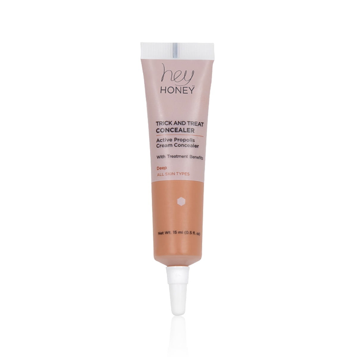 Hey Honey Trick and Treat Cream Concealer Makeup, Propolis, Treatment Benefits, Deep, 15 ml