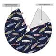 thumbnail image 2 of Lsque Sardine Print Christmas Tree Skirt, Tree Skirt with Ties or Velcro, Perfect for Holiday Decorations, Halloween, and New Year-30", 2 of 7