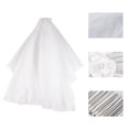 thumbnail image 4 of CIMAXIC Mariage 1 Pce Robe de Mariée Voile Simple Court Voile de Mariée (Blanc), 27.56"X3.15"X0.39 Pouces, 4 of 5