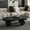 Full Black, variant on Noble House 40" Cloud Shaped Coffee Table with Ball Legs, Modern Aesthetic Accent Table for Living Room, Black