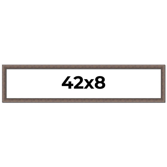 42x8 Frame Silver Real Wood Picture Frame Width 1.25 Inches | Interior Frame Depth 0.5 Inches |