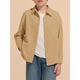 thumbnail image 3 of Boys Long Sleeve Dress Shirts Collared Button Down Shirt School Uniform Shirts with Chest Pocket Khaki,10-11 Years, 3 of 6