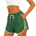 thumbnail image 2 of ClodeEU Women's Lightweight Quick Dry 3" Running Shorts ,Athletic Training Shorts for Marathon,Gym Green,Womens Plus XXXL, 2 of 6