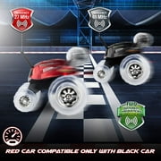 SHARPER IMAGE Thunder Tumbler Toy RC Car for Kids, Remote Control Monster Spinning Stunt Mini Truck for Girls and Boys, Racing Flips and Tricks with 5th Wheel, 27 MHz RED