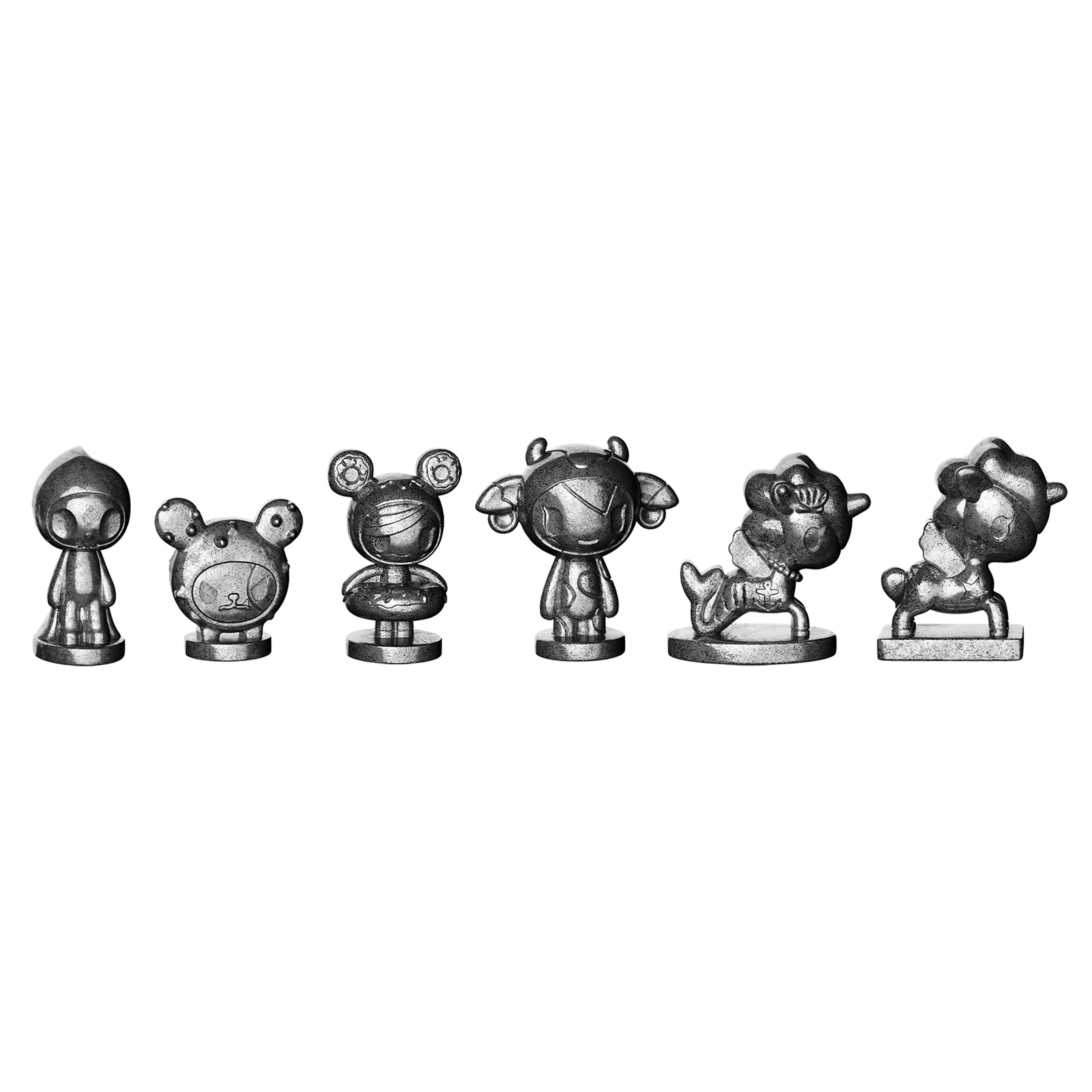 MONOPOLY: tokidoki Board Game, Buy, Sell & Trade Characters like Donutella, Mozzarella, & Stellina, Includes 6 Collectible Mover Tokens - Cactus Dog, Sirena, Adios & More,