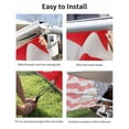 thumbnail image 7 of 4th of July RV Awning Sun Shade Screen 9'X7' God Bless America Mesh Sunscreen Patriotic Eagle American Flag Awning Shade Screen with Zipper UV Blocker Completed Kits for RV Motorhome Camper, 7 of 7