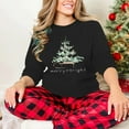 thumbnail image 6 of GUZOM Womens Black Christmas Sweatshirt - 100% Polyester Loose Fit Crew Neck with Festive Christmas Tree Graphic, Casual Holiday Outfit (XS-XL),Size XL, 6 of 8