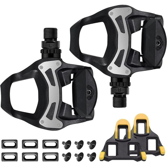 Road Bike Pedals, Cycling Pedal Cleats Set For Spd Clipless Pedals, Adjustable Wide Platform Waterproof Dustproof Bicycle Pedals For 105 Sm-sh Syste