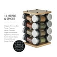 thumbnail image 3 of Cole & Mason Mason Blyth Wooden Spice Rack, 16 Jar Carousel, Bamboo Design, Seasoning Set, Gift Organizer, 3 of 7