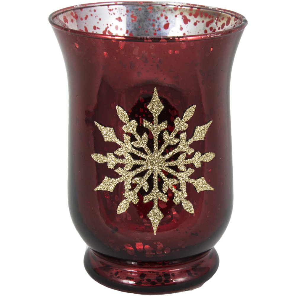 Holiday Time Christmas Decor Red 5.9" Votive Holder