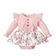 thumbnail image 1 of Baby Girl Romper Dress Newborn Clothes Sweet Floral Print Infant Princess Long Sleeve Dresses Outfits with Headband 0-18 Months 26-27s, 1 of 5
