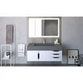 thumbnail image 2 of Castello USA Nile 48" White Wood Floating Vanity with Gray Top and Black Trim, 2 of 8