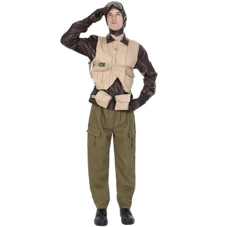 Male WW2 Fighter Pilot Adult Costume (Best Fighter Pilots Of Ww2)