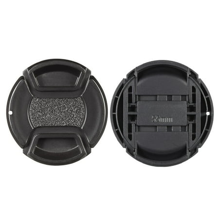 Lens Cover For Nikon D3200 55mm Center Pinch Snap-on Lens Cap Cover Keeper Holder for Canon Nikon Sony Olympus DSLR Camera Camcorder ()