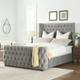thumbnail image 3 of Brooklyn King Tufted Bed, Opal Grey, 3 of 16