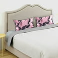 thumbnail image 3 of Satin Pillowcase Soft and Smooth Pillow Case for Hair and Skin Marble Pattern Pink and Black, 3 of 9