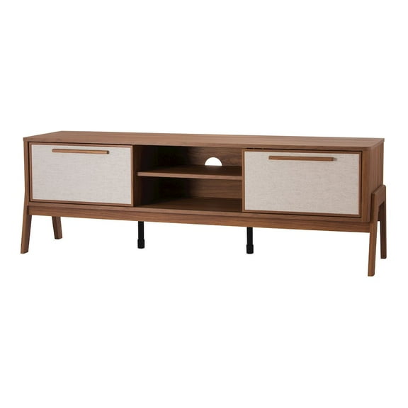 New Pacific Direct Heaton 60.5" Wood Low-profile TV Stand in Brown/Walnut