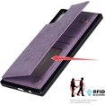 thumbnail image 6 of Galaxy A71 Wallet Case with RFID Blocking Card Holder,Premium PU Leather Double Magnetic Buttons Stand Flip Wrist Lanyard Strap Back Cover Case for Samsung Galaxy A71 6.7 Inch,Purple, 6 of 17