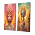 thumbnail image 3 of Designart "Dreamy Pastels Glorious Goddess II" Fashion Woman Wall Art Set Of 2 - Glam Pink Gallery Set For Office Decor, 3 of 6