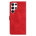 thumbnail image 2 of SaniMore Wallet Case for Samsung Galaxy S23 Ultra 6.8" 2023, PU Leather Embossed Flower Shockproof [Card Slots + Cash Pocket + Removeable Wrist Strap] Kickstand Full Protective Business Shell, Red, 2 of 11
