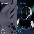 thumbnail image 4 of Charging Stand for PS Portal with RGB Headphone Stand, Gaming Headset Base with 2 USB Charging Ports, Charger Dock Station Accessories for PS5 Portal Remote Player-Black, 4 of 6