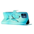 thumbnail image 5 of Allytechgroup Pattern Wallet Flip Case for iPhone 12 Mini, Premium PU Leather Kickstand Card Slots Cover Case with Wrist Strap Magnetic Clasp Shockproof Anti-Scratch Case, Blue Butterfly, 5 of 8