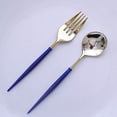thumbnail image 2 of BalsaCircle 24 Royal Blue Disposable 6" Premium Plastic Cutlery Spoons Forks Set Party Events Tableware Decorations, 2 of 8