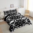 thumbnail image 3 of Homewish Black White Aztec Full Size Comforter Sets, Chic Triangle Abstract Bedding Comforter Set, Western Hippie Bohemian Reversible Bedding Sets, Microfiber Bedroom Decor, 3-Piece, 3 of 8