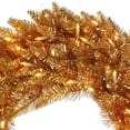 thumbnail image 3 of 24" Copper Tinsel Pre-lit Artificial Christmas Wreath with Warm White LED Lights by Vickerman, 3 of 5