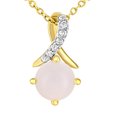 thumbnail image 3 of 9ct Gold Jewelco London 2pts Diamond 0.45ct Opal Kiss Crossover Necklace 18", 3 of 5