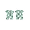 thumbnail image 2 of Baby Toddler Boy Romper 3 6 12 18 Months Summer Short Sleeve Round Neck Checkered Tree Print Jumpsuit Newborn Playsuit, 2 of 9