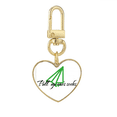 thumbnail image 1 of Llavero de metal en forma de corazón dorado, 1 of 3