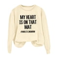 thumbnail image 1 of Bmisegm Chandail en Molleton pour Femmes Chandails en Molleton Surdimensionnés Col Rond Manches Longues Chandail Décontracté Chandails en Molleton pour Femmes Beige P, 1 of 3